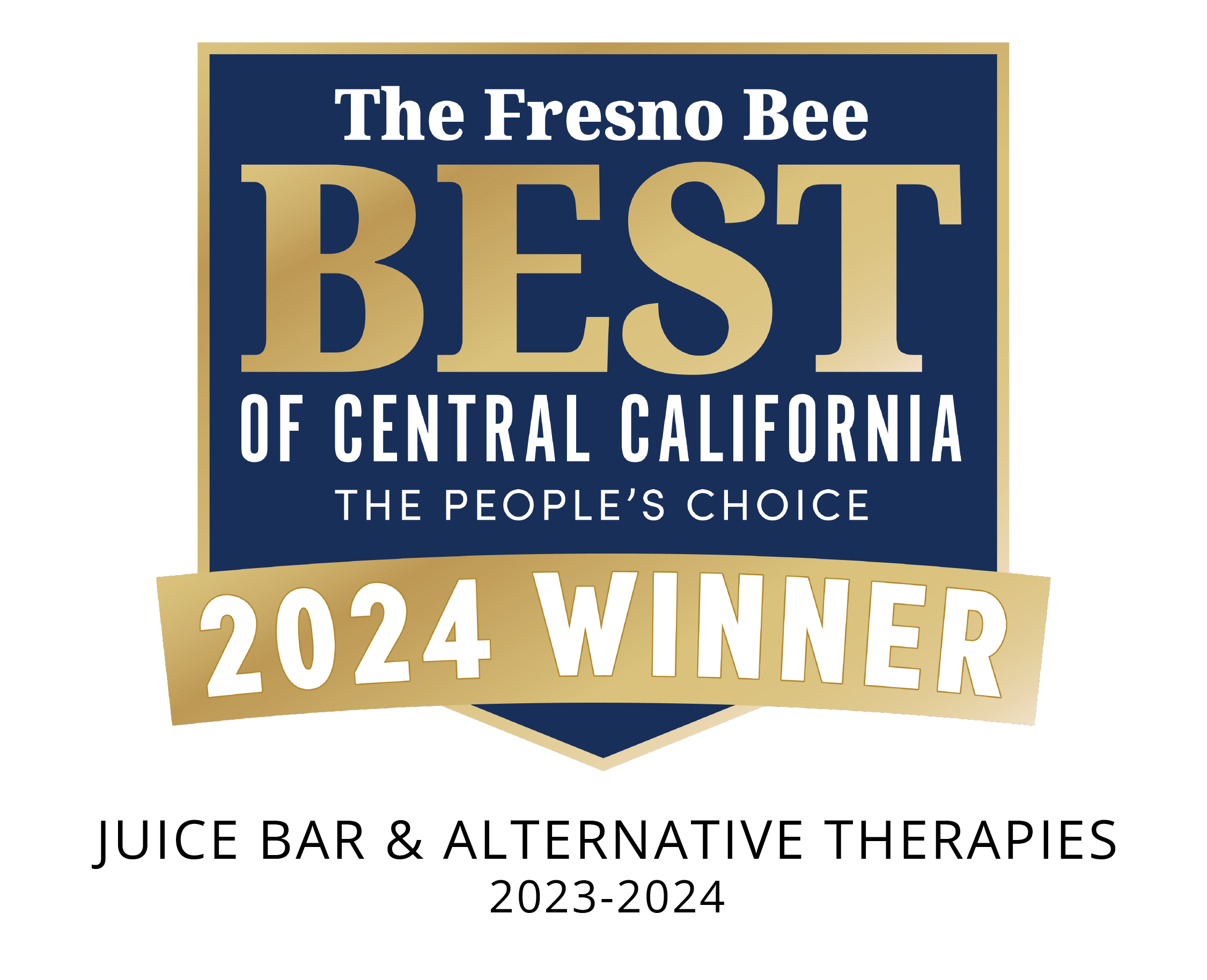 2024 winner of the people's choice best of central california juice bar and alternative therapies