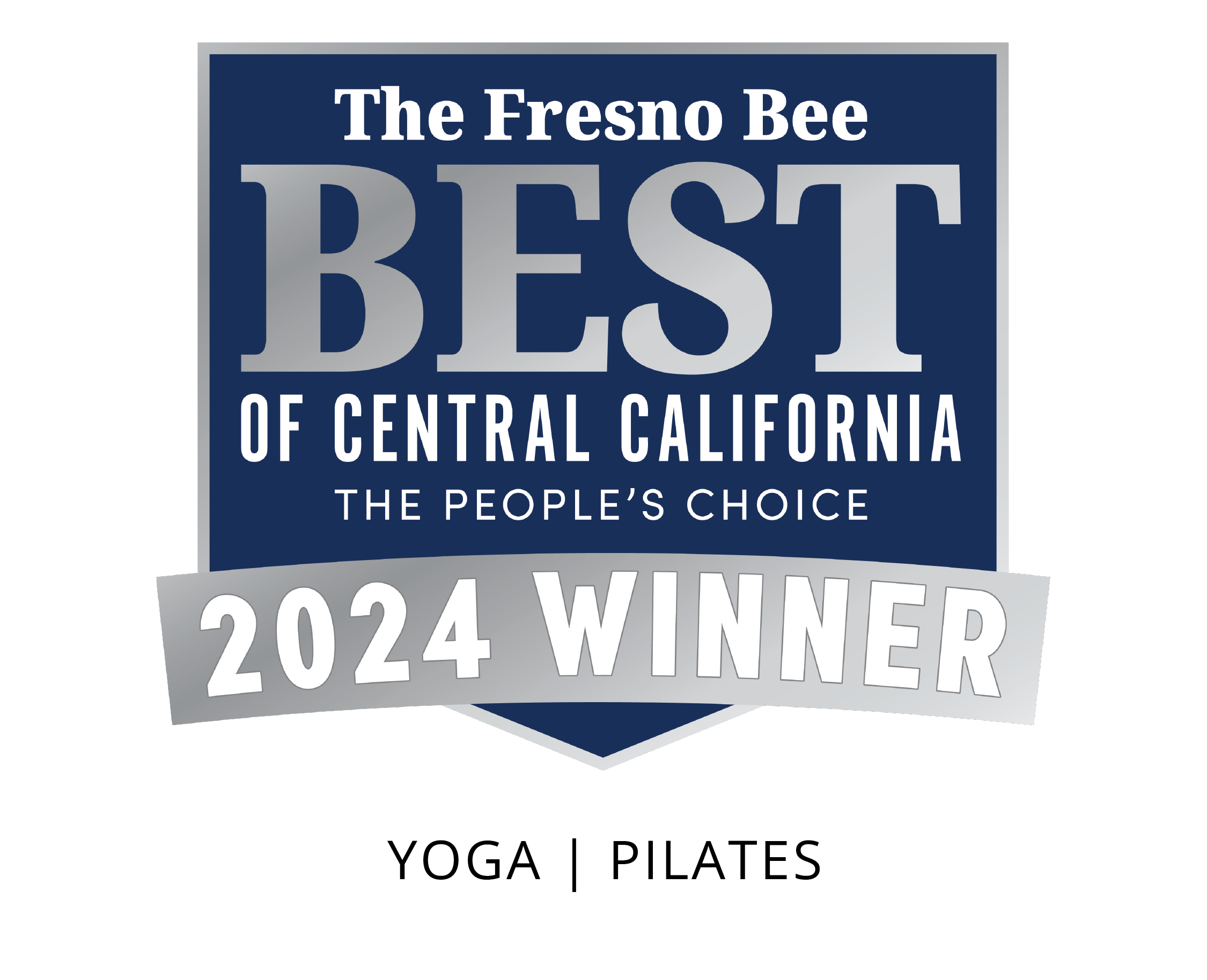 2024 winner of the people's choice best of central california yoga and pilates